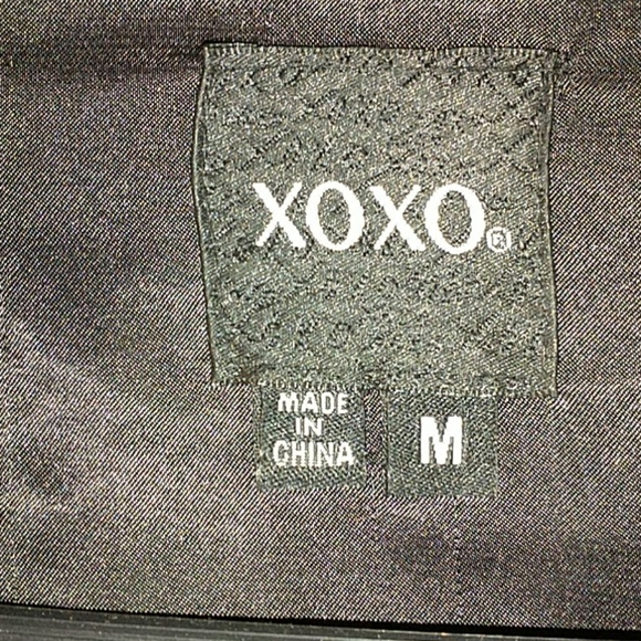 XOXO Crop Bomber w/ faux leather trim size Medium - Picture 3 of 8